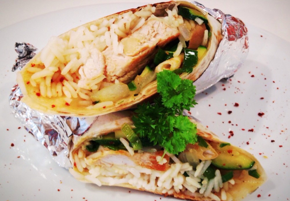 Chicken Burrito mit Gemüse